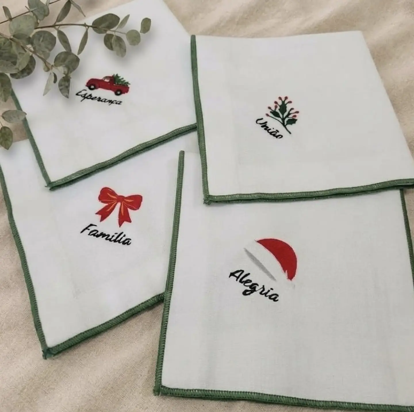 Conjunto de 6 guardanapos linho 1