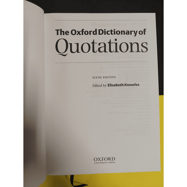 Elizabeth Knowles - Oxford Dictionary of quotations