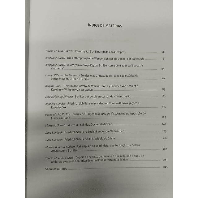 Coord. Teresa Cadete e Leonel dos Santos - Schiller, Cidadão do mundo