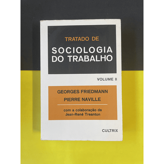 Tratado de Sociologia do Trabalho, Vol I e II