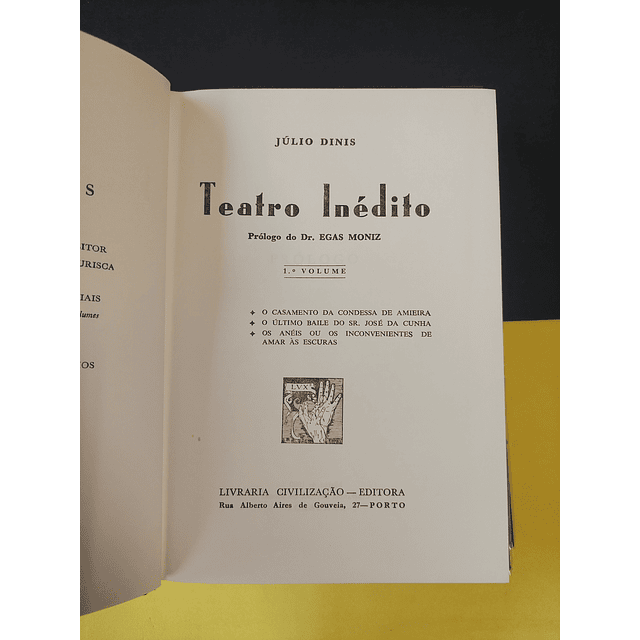 Júlio Dinis - Teatro nédito, 3 volumes 
