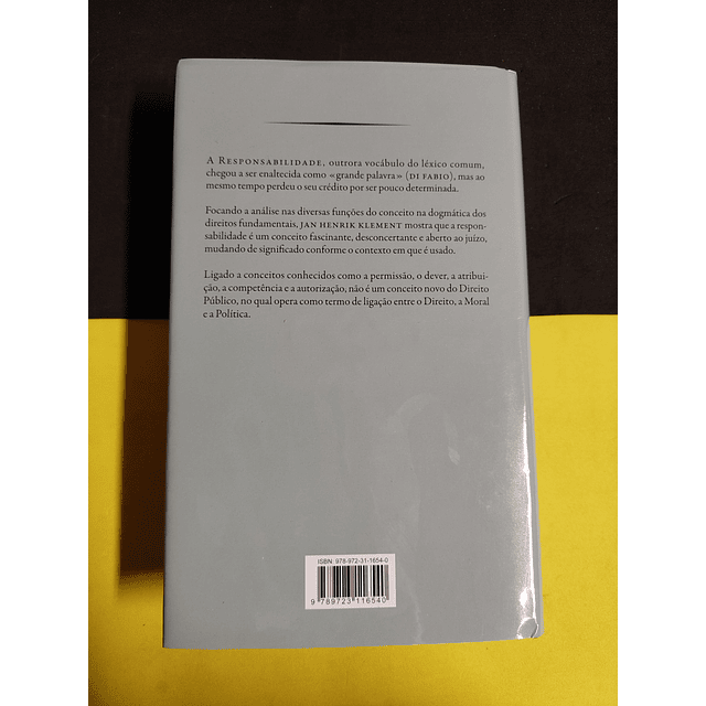 Jan Klement - Responsabilidade: Função e legitimação de um conceito no direito público 