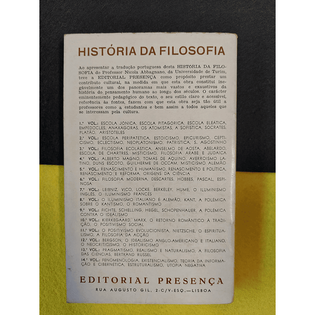 Nicola Abbagnano - História da filosofia, volume XIII