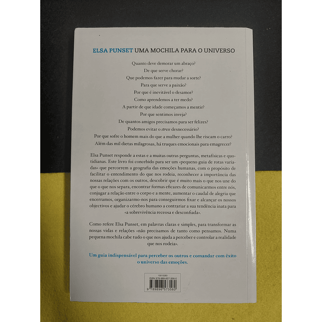 Elsa Punset - Uma mochila para o universo: 21 roteiros para viver com as nossas emoções