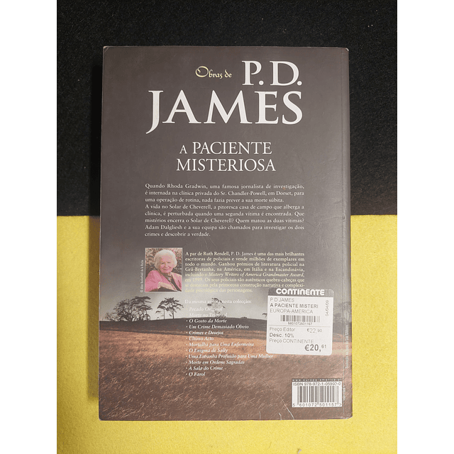 P. D. James - A paciente misteriosa: Um novo caso do inspector Adam Dalgliesh