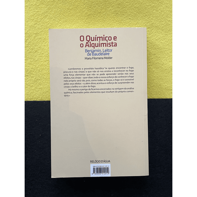 Maria Filomena Molder - O Químico e o Alquimista: Benjamin, Leitor de Baudelaire