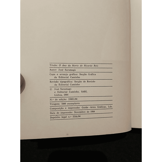 José Saramago - O ano da morte de Ricardo Reis 