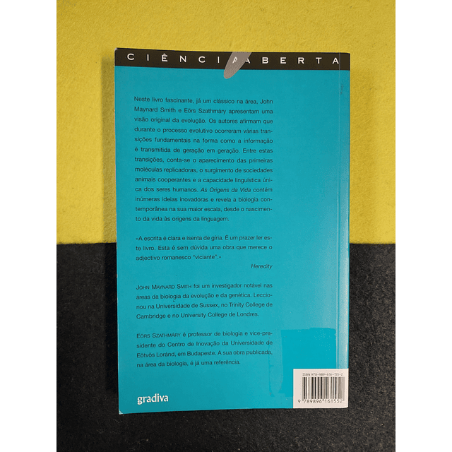 John Maynard Smith, Eors Szathmáry - As origens da vida