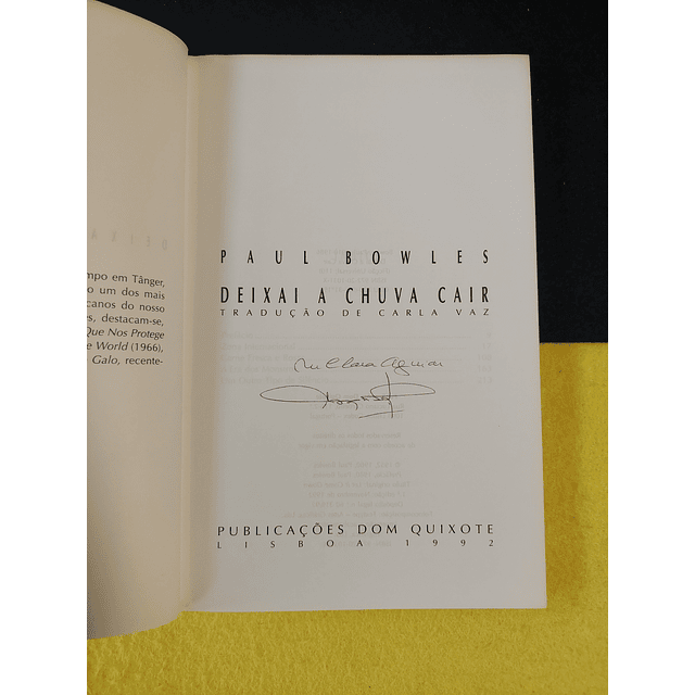 Paul Bowles - Deixai a chuva cair