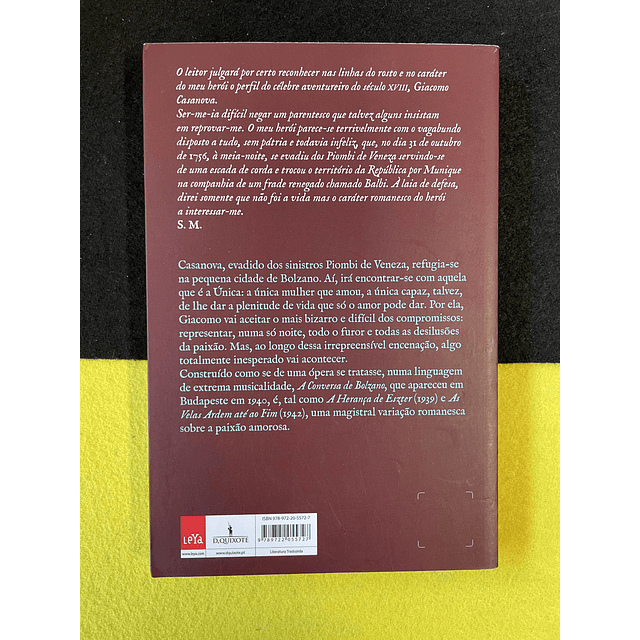 Sándor Márai - A conversa de Bolzano  