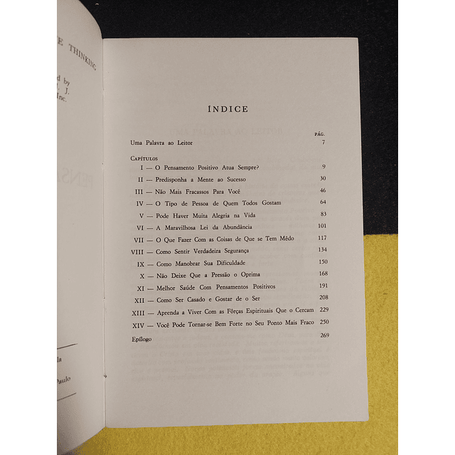 Norman Vincent Peale - O valor do pensamento positivo