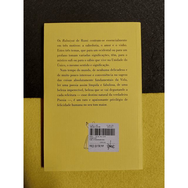 Jalal-Al-Din Rumi - Rubaiyat: Odes à embriaguez divina