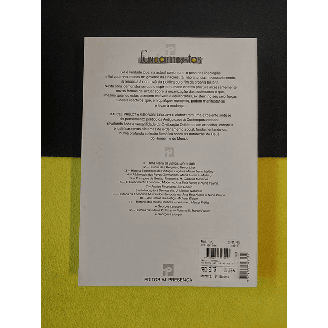 Marcel Prélot, Georges Lescuyer - História das ideias políticas. volume II