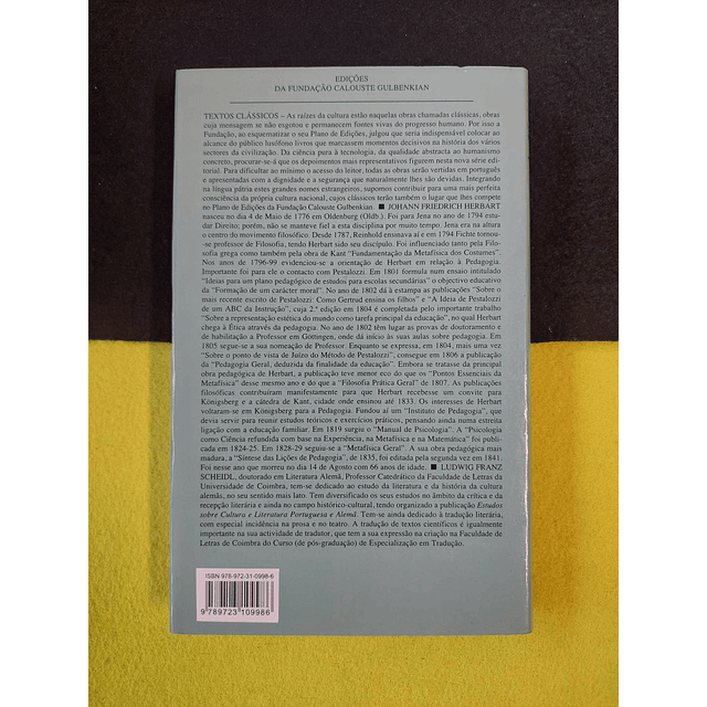 Johann Friedrich Herbart - Pedagogia geral