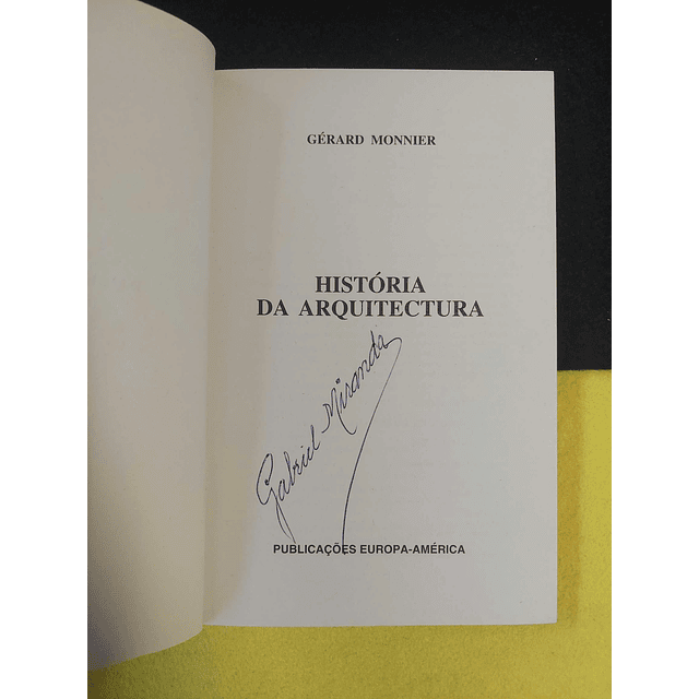 Gérard Monnier - História da arquitectura