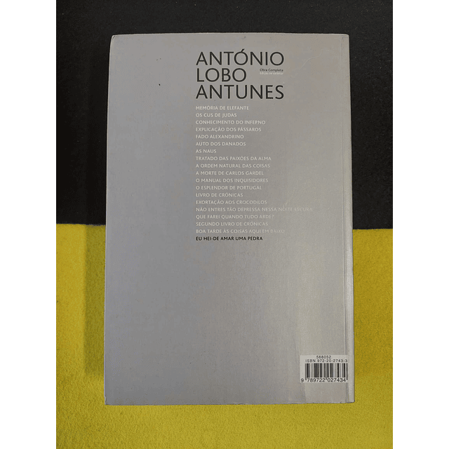 António Lobo Antunes - Eu hei-de amar uma pedra