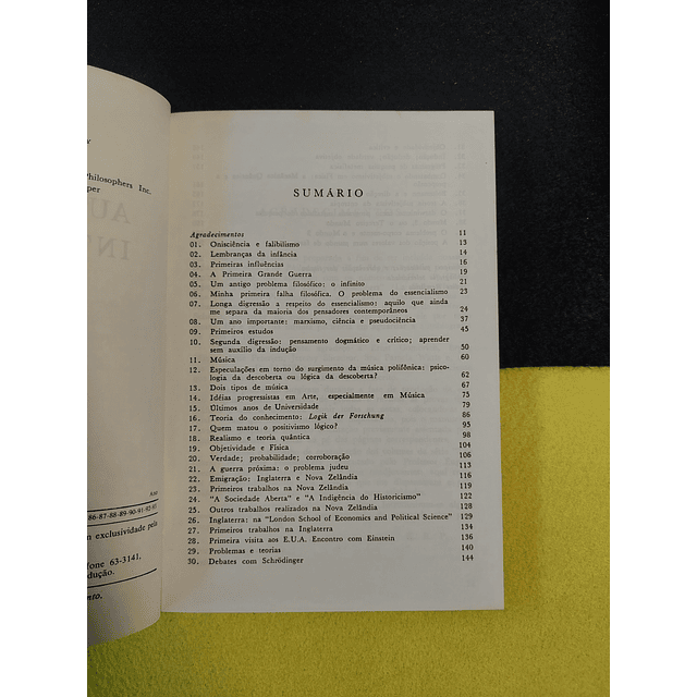 Popper - Autobiografia intelectual