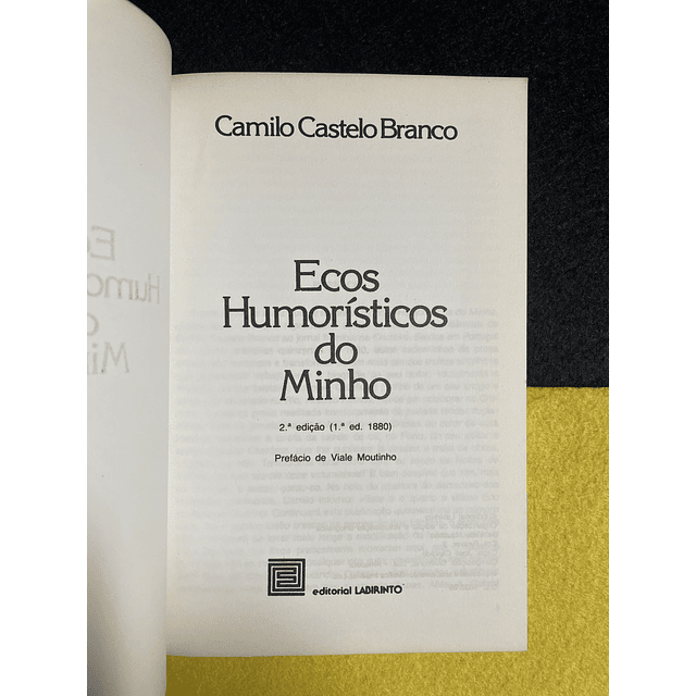 Camilo Castelo Branco - Ecos humorísticos do Minho