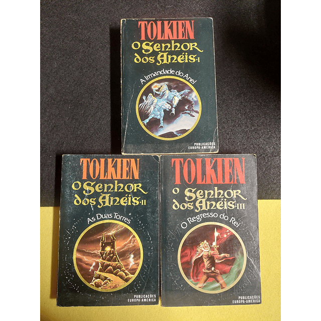 Tolkien - O senhor dos anéis. 3 volumes. LIVRO DE BOLSO