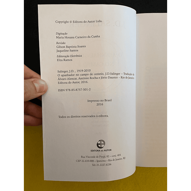 J. D. Salinger - O apanhador de campo de centeio
