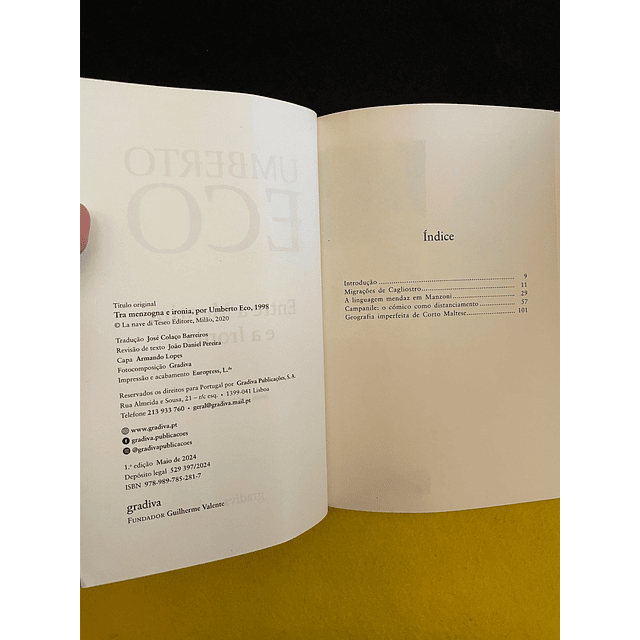 Umberto Eco - Entre a Mentira e a Ironia