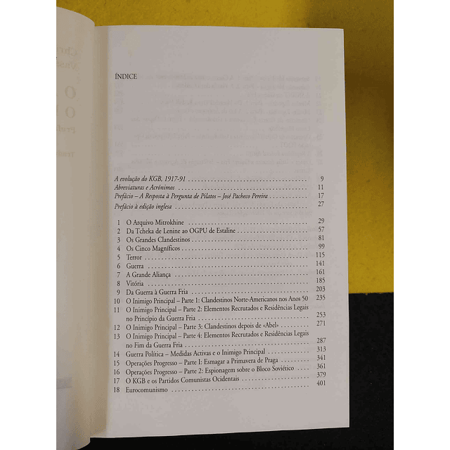 Christopher Andrew, Vasili Mitrokhine - O arquivo Mitrokhine: O KGB na Europa e no Ocidente