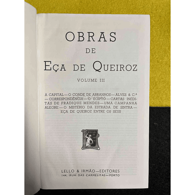 Eça de Queiroz - Obras de Eça de Queiroz. Volume III