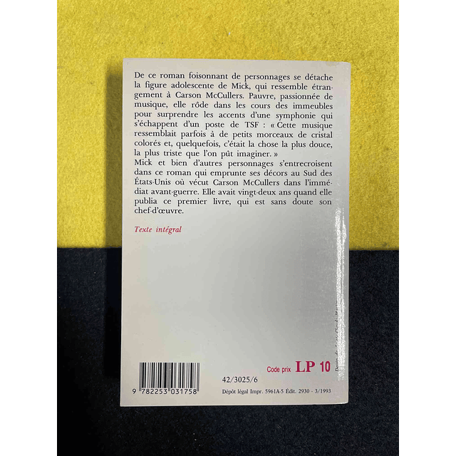 Carson Mccullers - Le coe ur est un chasseur solitaire. LIVRE DE POCHE