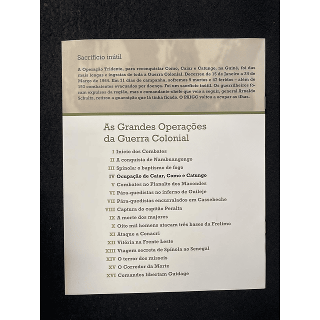 As grandes operações da guerra colonial 1961-1974 (Operação Tridente, Vol IV)