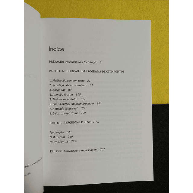 Eknath Easwaran - Meditação: Um programa de oito pontos para transformar a vida