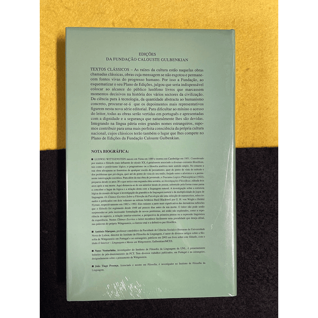 Ludwig Wittgenstein - Últimos Escritos sobre a Filosofia da Psicologia