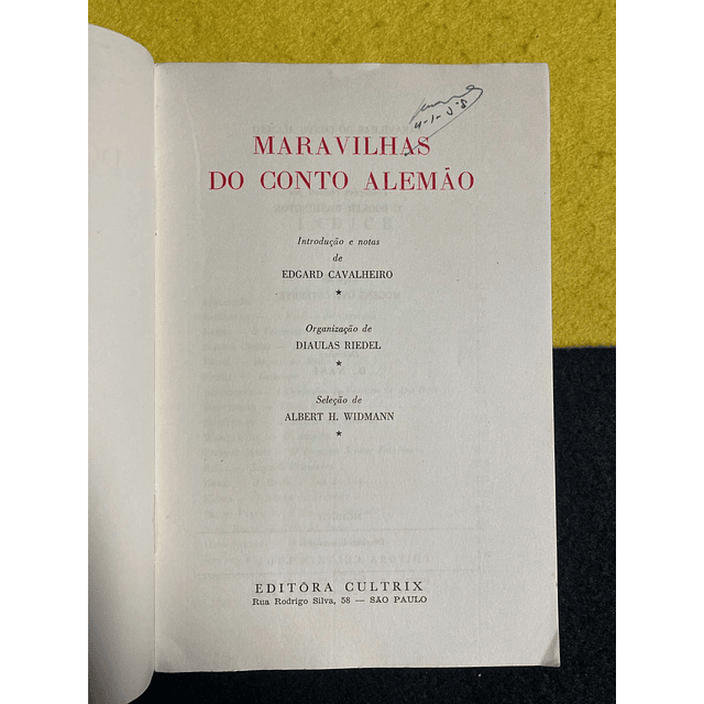 Gultrix - Maravilhas do conto alemão