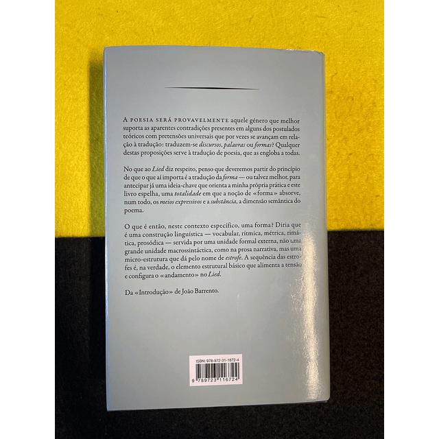 João Barrento - As palavras da Música: O livro do Lied clássico