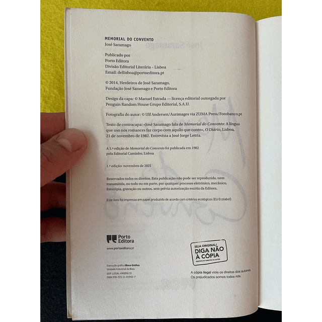 José Saramago - Memorial do convento