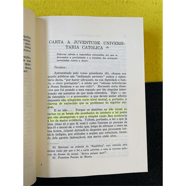 Tomaz da Fonseca - Fátima (cartas ao Cardeal Cerejeira)