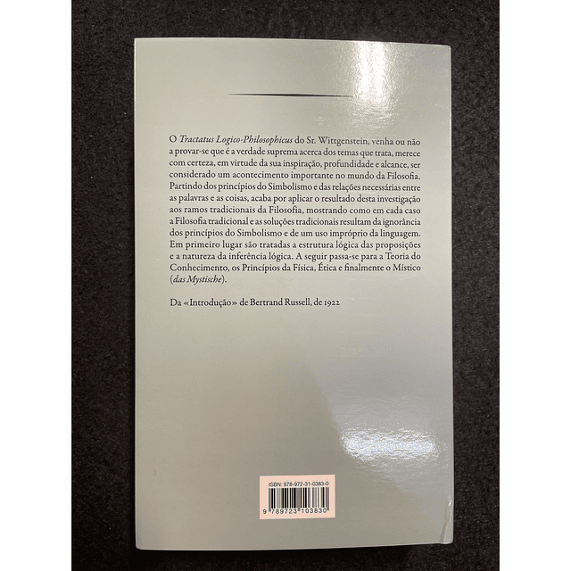 Tratado Lógico-Filosófico Investigações Filosóficas (8ª Edição)
