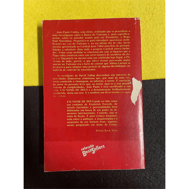 David Yallop - Em nome de deus: O assassínio do papa João Paulo I