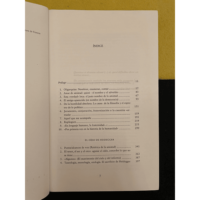 Jacques Derrida - Políticas de la amistad seguido de El oído de Heidegger