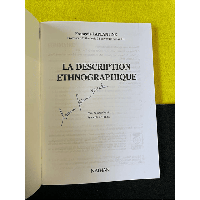 François Laplantine - La description ethnographique