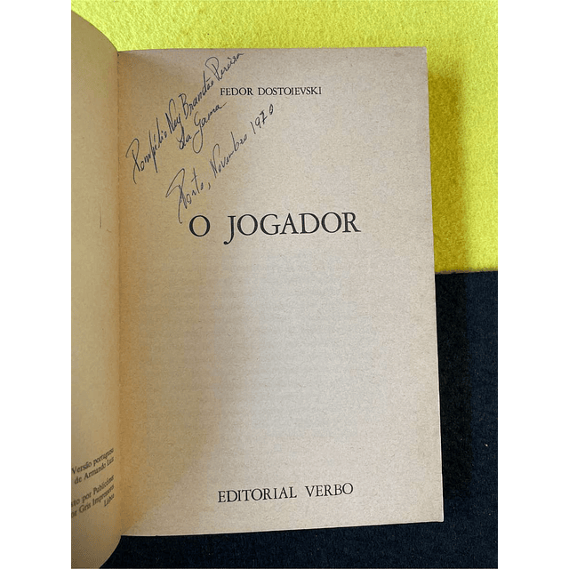 Dostoievski - O jogador. Volume 3. LIVRO DE BOLSO