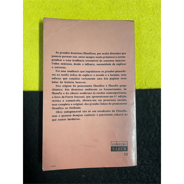 Pierre Ducassé - As grandes correntes da filosofia. Volume 10. LIVRO DE BOLSO