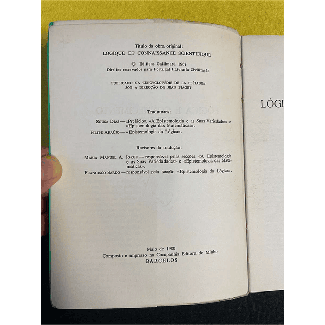 Jean Piaget - Lógica e conhecimento científico. Volume 1