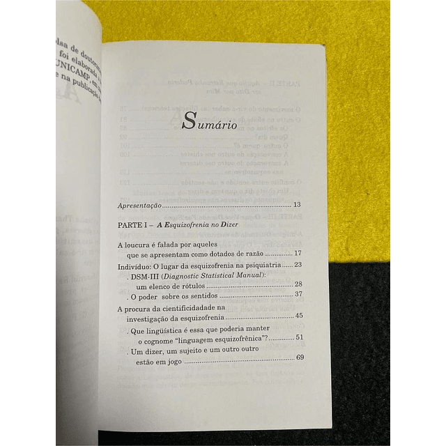 Mariluci Novaes - Os dizeres nas esquizofrenias: Uma cartola sem fundo