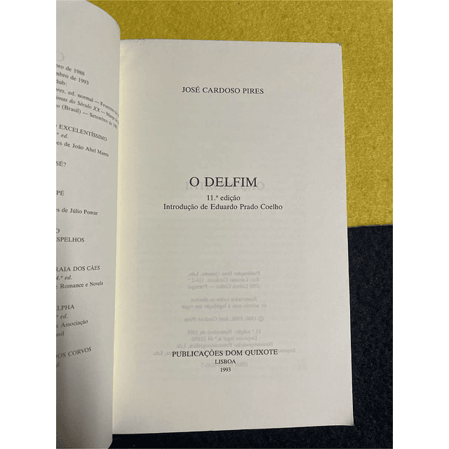 José Cardoso Pires - O delfim