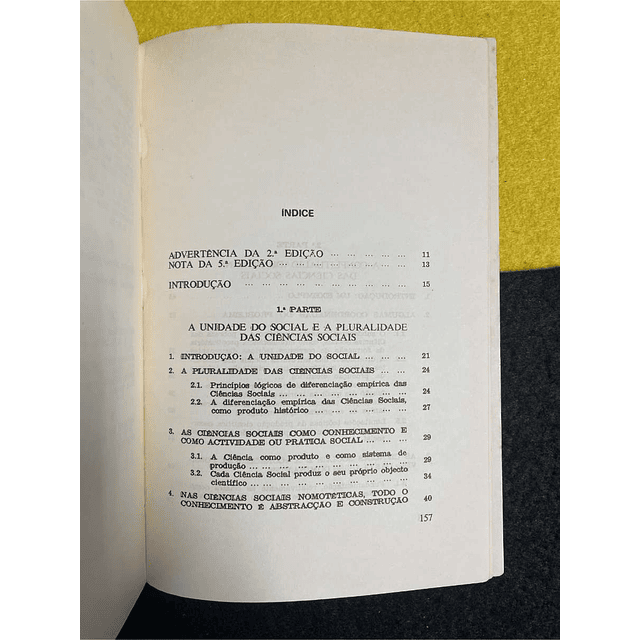 A. Sedas Nunes - Questões preliminares sobre as ciências sociais. Nº 85