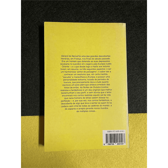 Gérard de Nerval - As noites de outubro: Contos realistas fantásticas