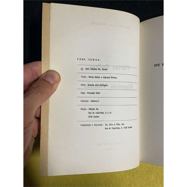 Ernesto José Rodrigues - Várias bulhas e algumas vítimas