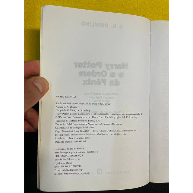 J. K. Rowling - Harry Potter e a Ordem da Fénix 