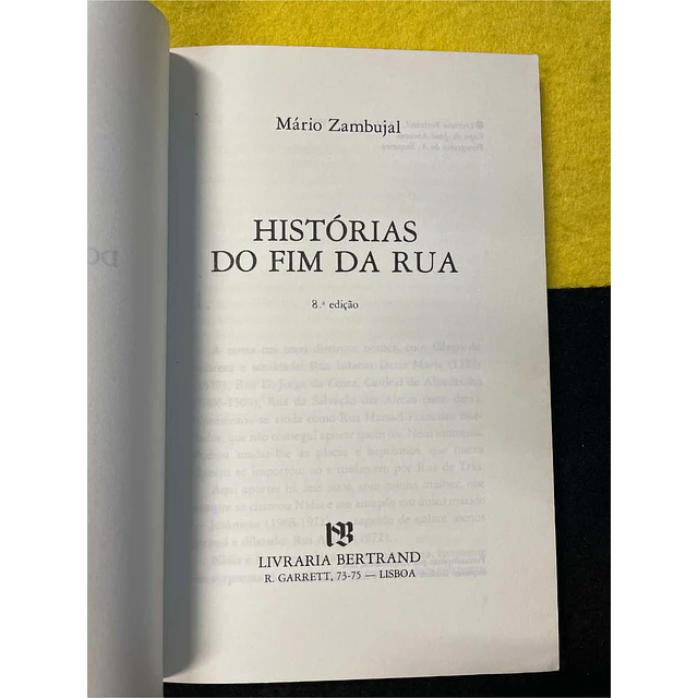 Mário Zambujal - Histórias do fim da rua