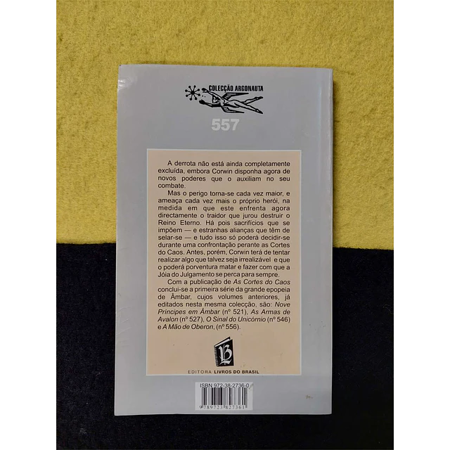Roger Zelazny - As cortes do caos. Nº 557. LIVRO DE BOLSO